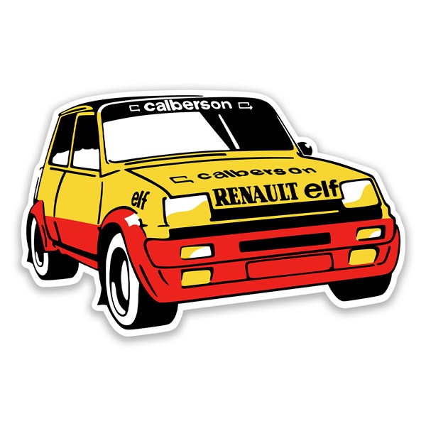 Car & Motorbike Stickers: Classic Renault 5 Copa Calberson Design