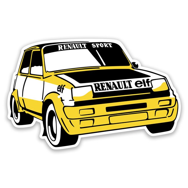Car & Motorbike Stickers: Renault 5 Copa Turbo with Sporty Design