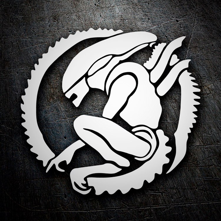 Car & Motorbike Stickers: Alien sticker, interstellar danger, exclusive desi