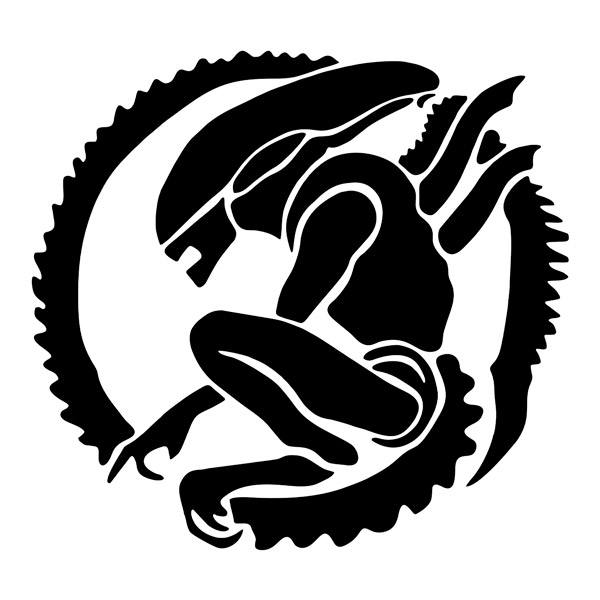 Car & Motorbike Stickers: Alien sticker, interstellar danger, exclusive desi