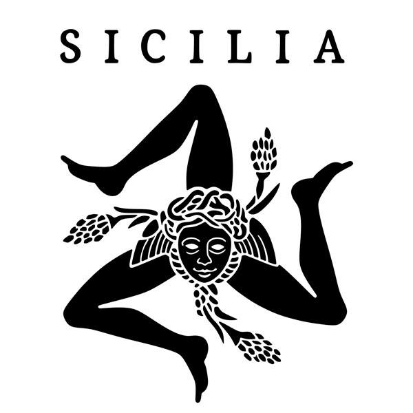 Car & Motorbike Stickers: Sicily Coat of Arms with Triskelion