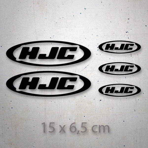 Car & Motorbike Stickers: 5X HJC Set