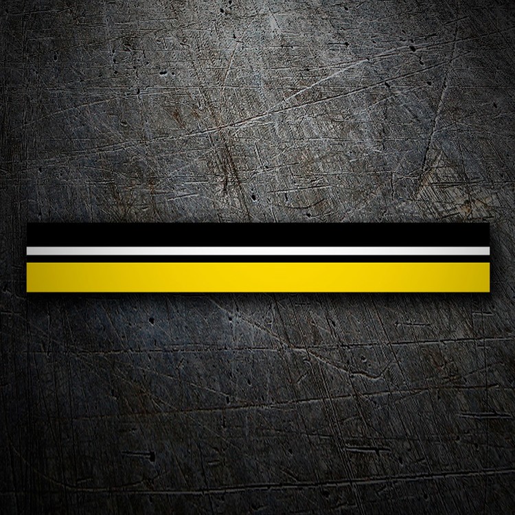 Car & Motorbike Stickers: Stripes Renault 5 Turbo in Yellow, Black and White