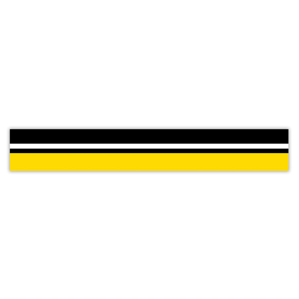 Car & Motorbike Stickers: Stripes Renault 5 Turbo in Yellow, Black and White