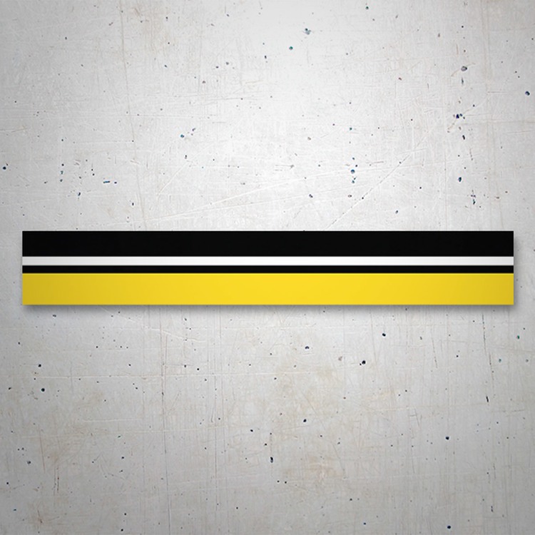 Car & Motorbike Stickers: Stripes Renault 5 Turbo in Yellow, Black and White