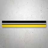Car & Motorbike Stickers: Stripes Renault 5 Turbo in Yellow, Black and White 3