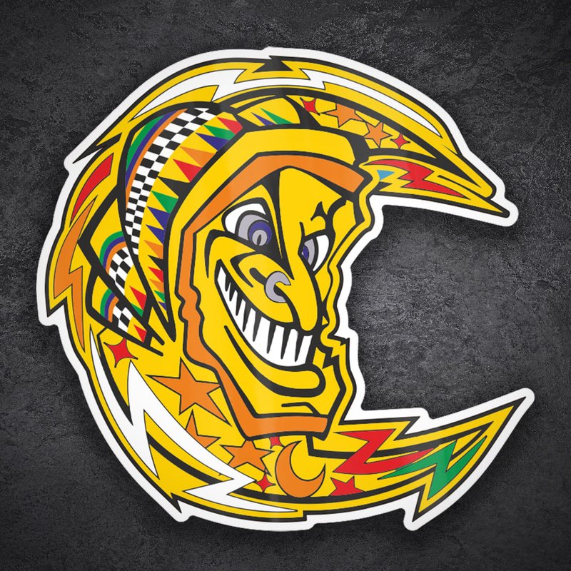 Car & Motorbike Stickers: Mischief Moon Valentino Rossi