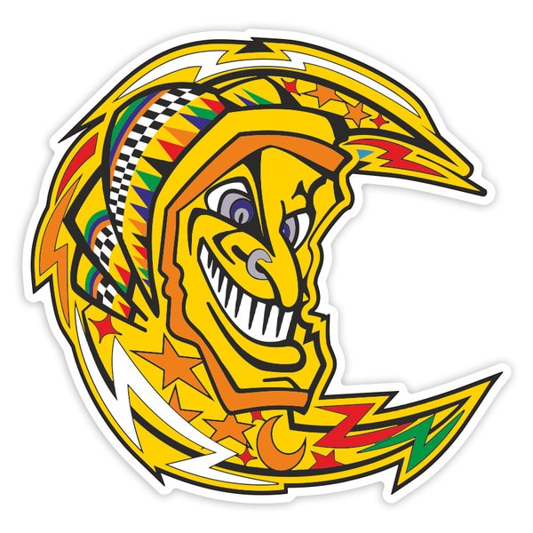 Car & Motorbike Stickers: Valentino Rossi Moon