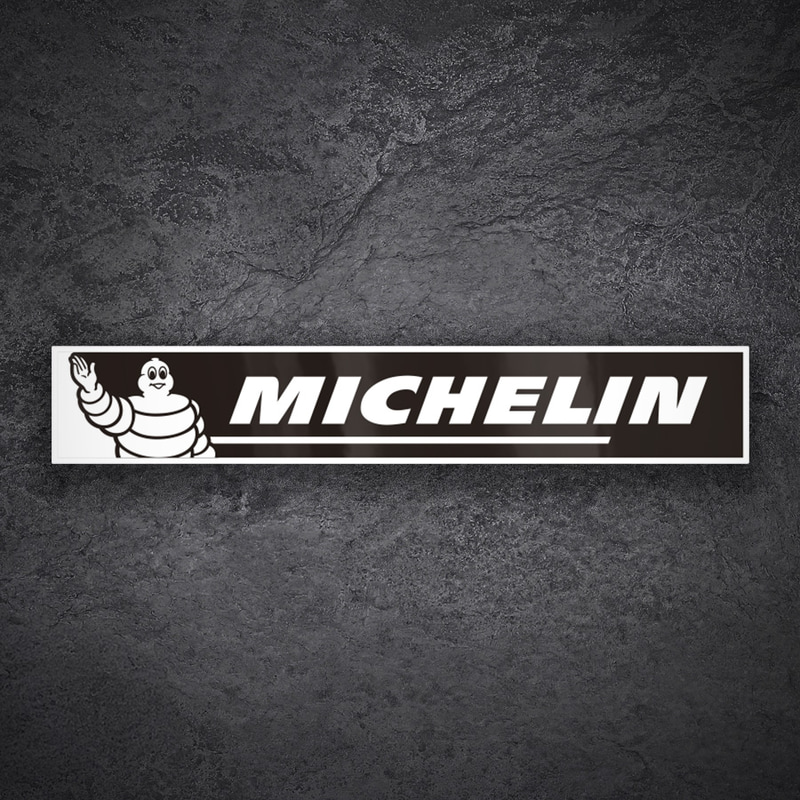Car & Motorbike Stickers: Michelin Black and White Wave