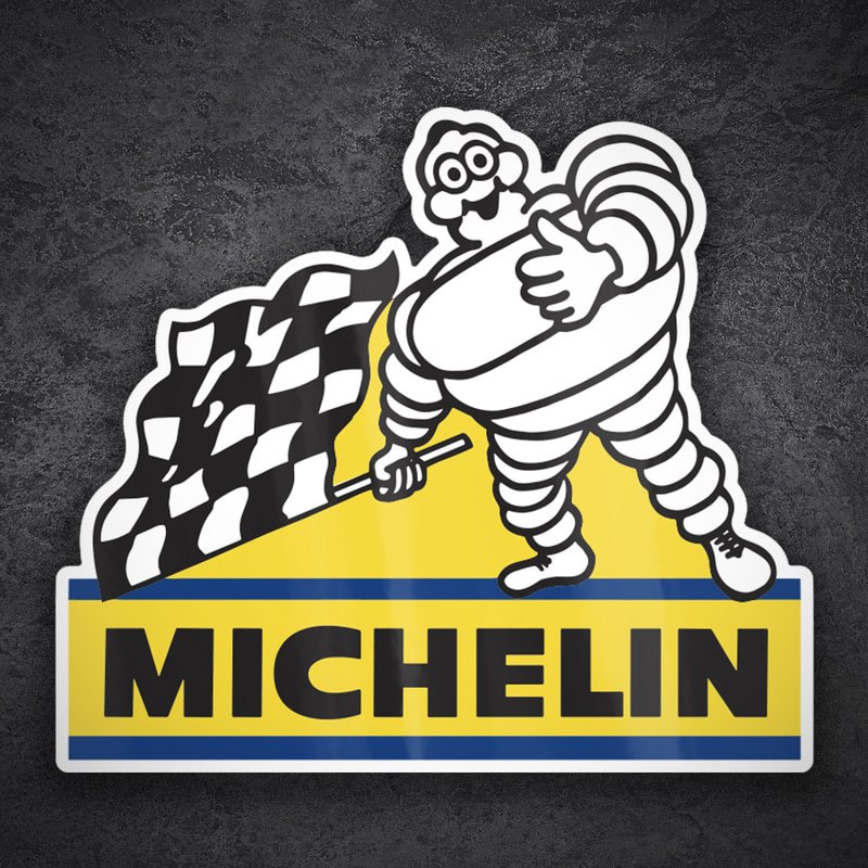 Car & Motorbike Stickers: Michelin Checkered Flag