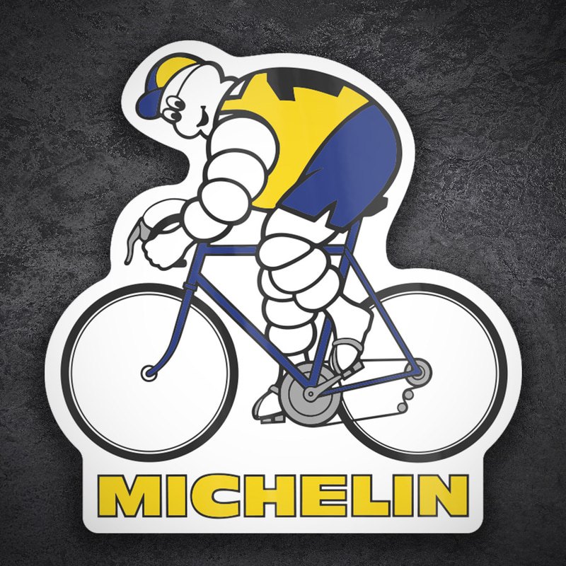 Car & Motorbike Stickers: Michelin Retro Cyclist