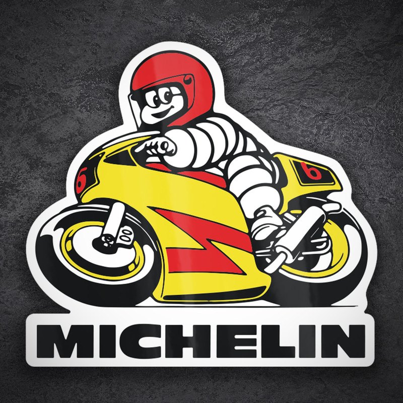 Car & Motorbike Stickers: Michelin Yellow Bike