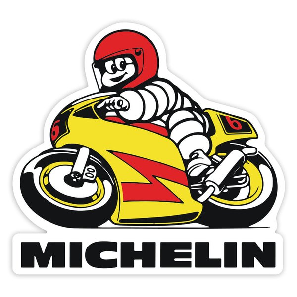 Car & Motorbike Stickers: Michelin Yellow Bike