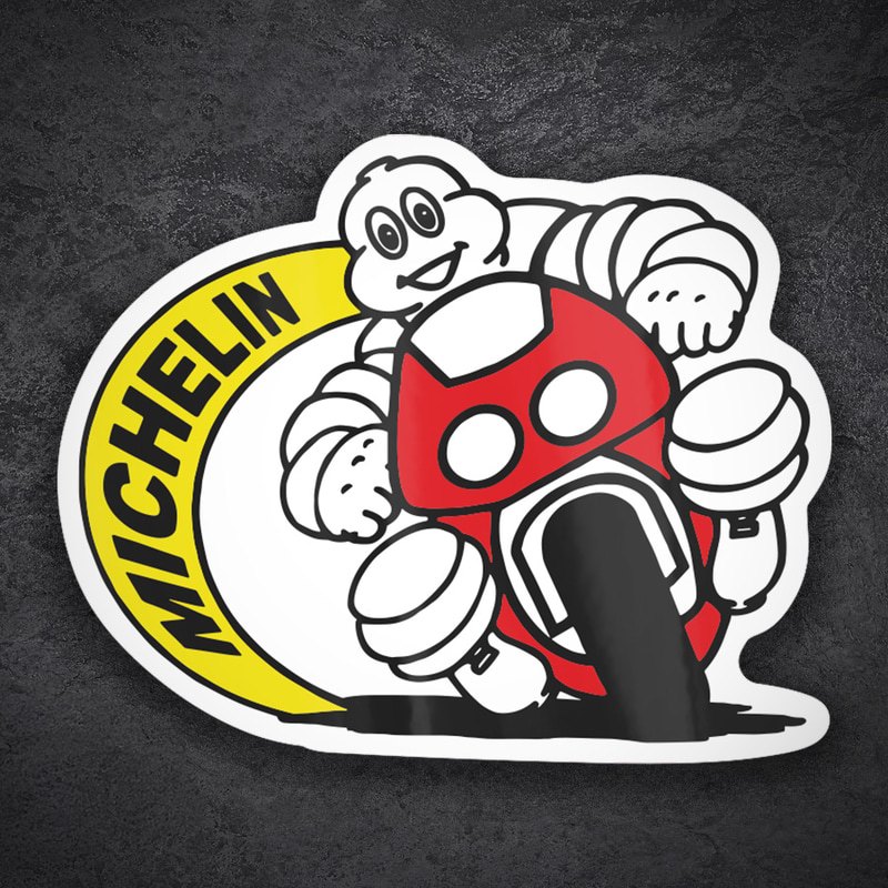 Car & Motorbike Stickers: Michelin Red Bike