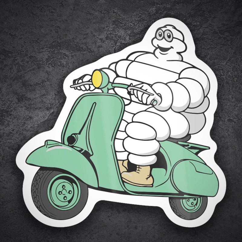 Car & Motorbike Stickers: Michelin Vespa
