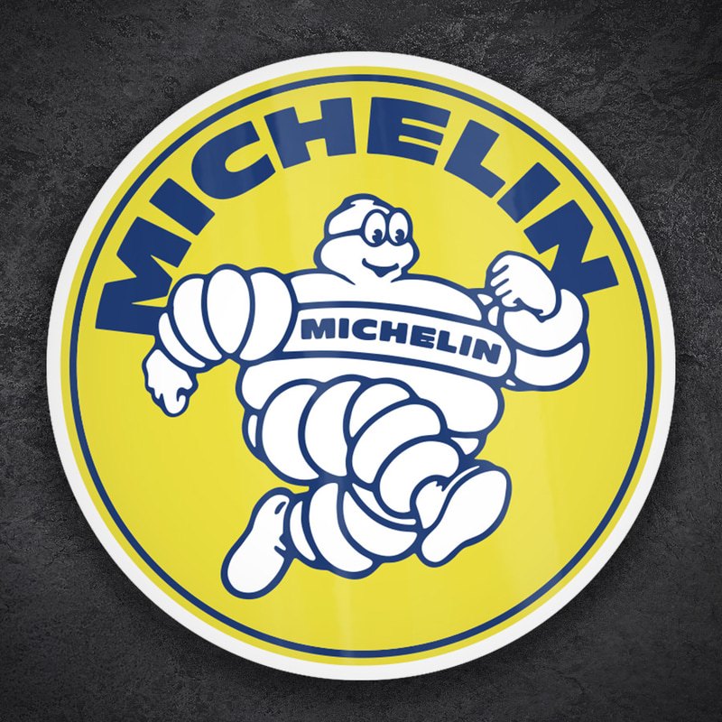 Car & Motorbike Stickers: Michelin Yellow Runner