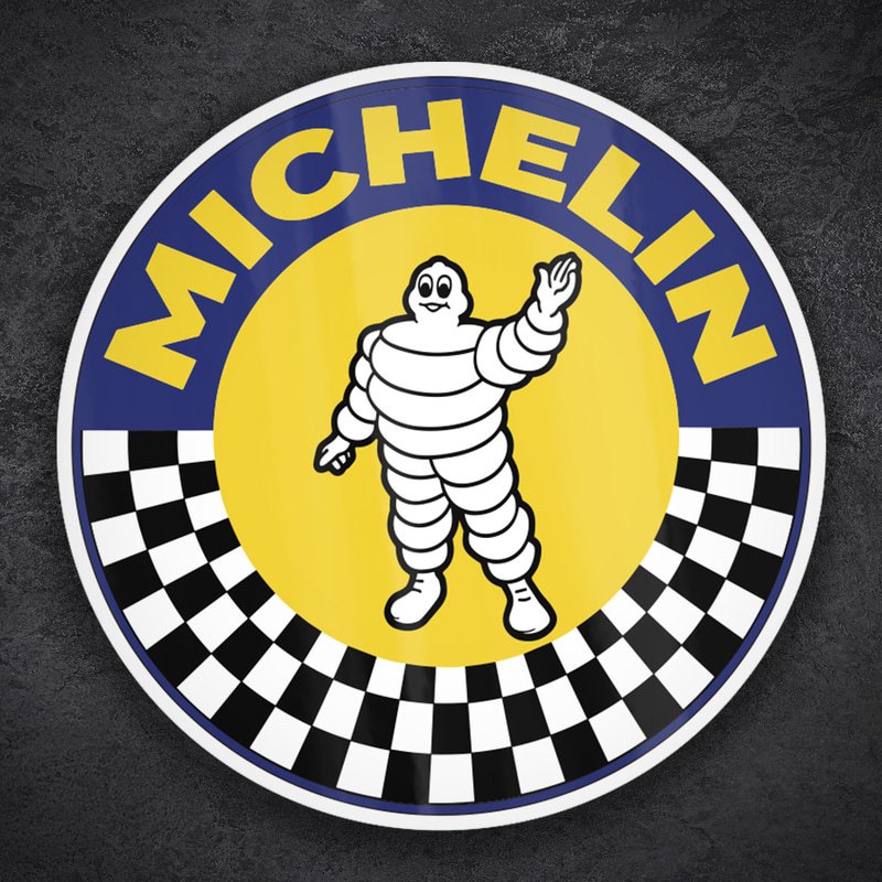 Car & Motorbike Stickers: Michelin Circular Checkered