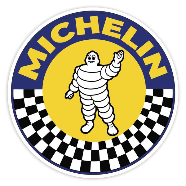 Car & Motorbike Stickers: Michelin Circular Checkered