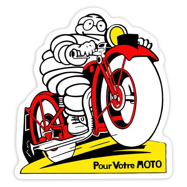 Car & Motorbike Stickers: Michelin Retro Red Bike