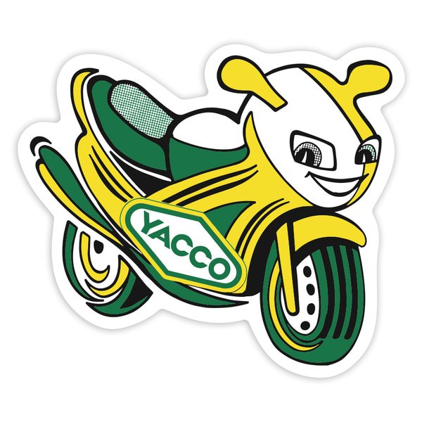 Car & Motorbike Stickers: Yacco Yellow Bike