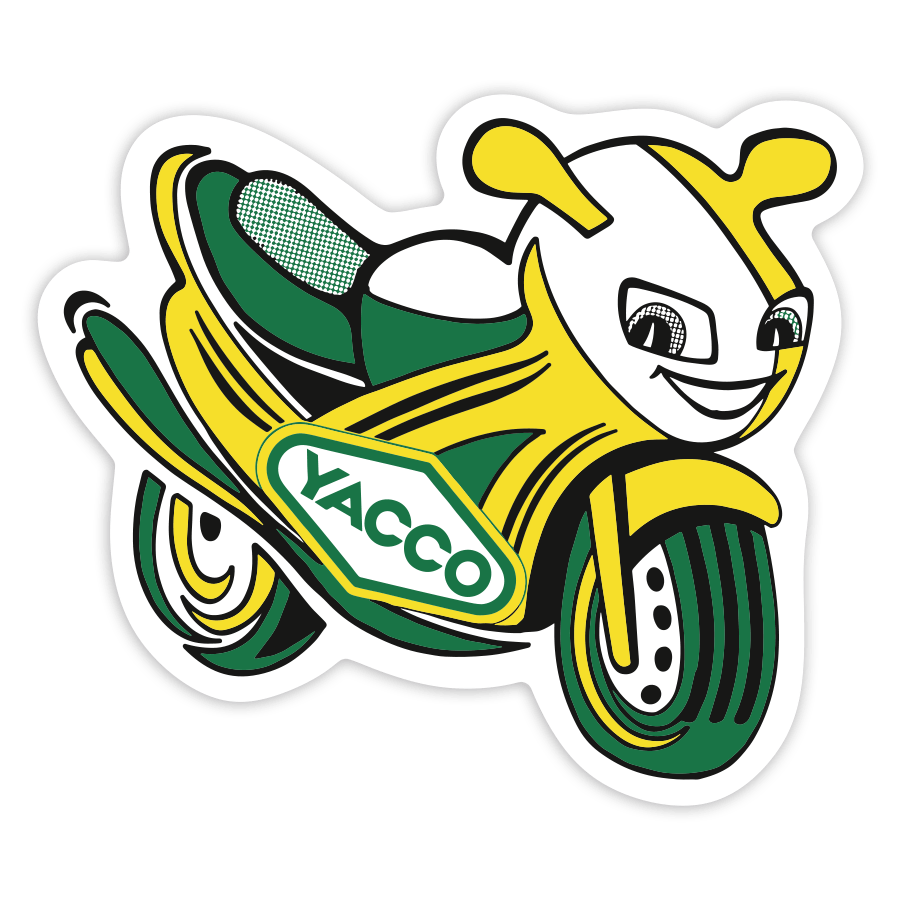 Car & Motorbike Stickers: Yacco Yellow Bike