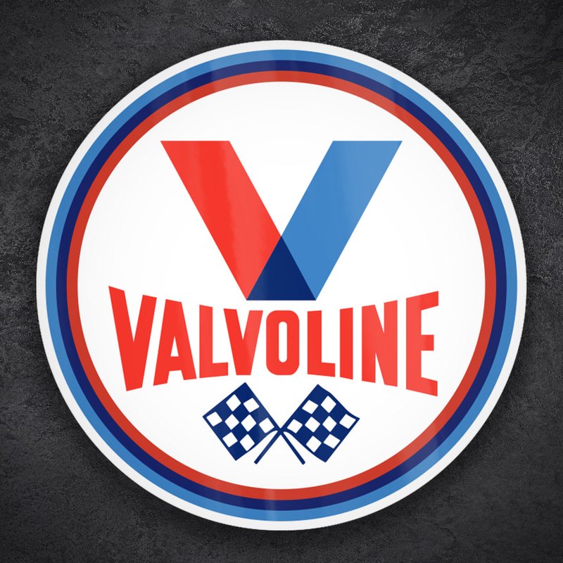 Car & Motorbike Stickers: Valvoline Checkered Flags