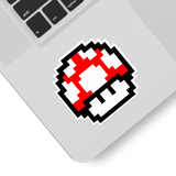 Car & Motorbike Stickers: Mario Bros Seta Pixel red 3