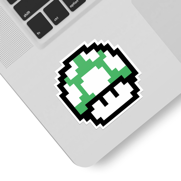 Car & Motorbike Stickers: Mario Bros Seta Pixel Green