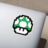 Car & Motorbike Stickers: Mario Bros Seta Pixel Green 4