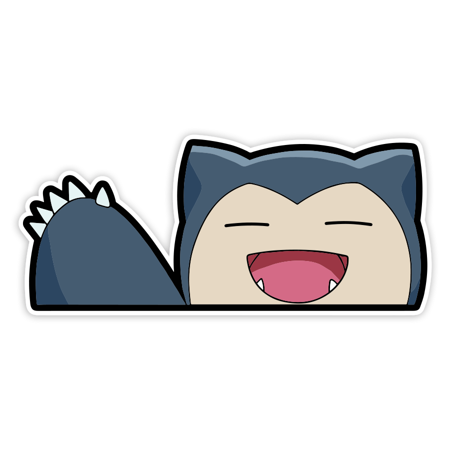 Car & Motorbike Stickers: Sleepy Happy Snorlax