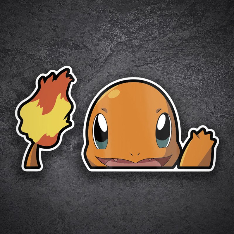 Car & Motorbike Stickers: Friendly Fire Charmander