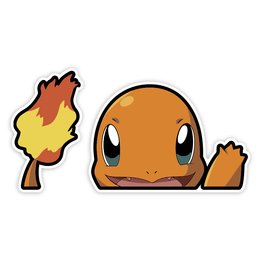 Car & Motorbike Stickers: Charmander Peeker