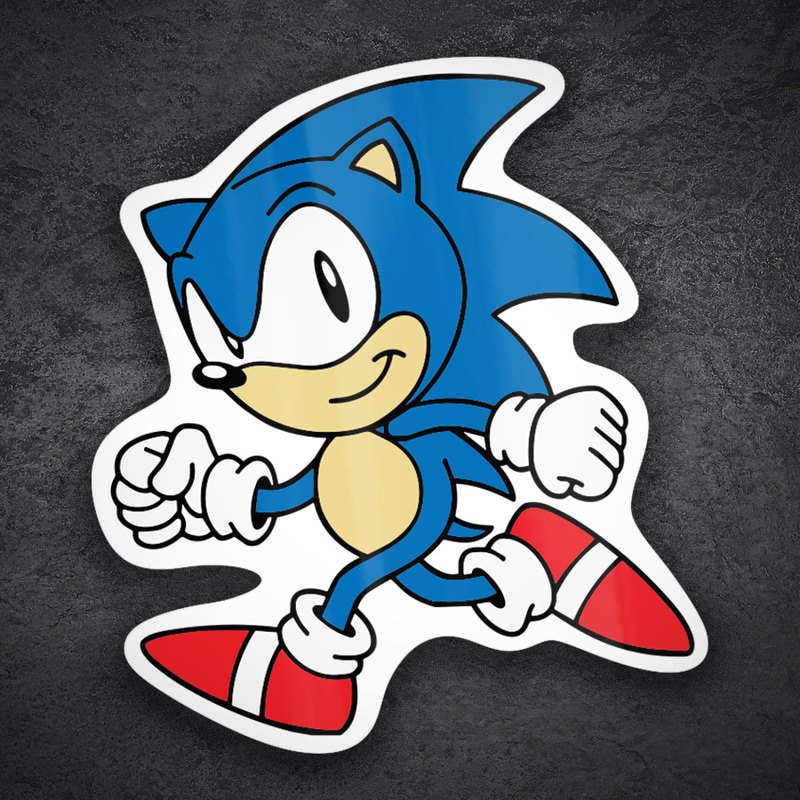 Car & Motorbike Stickers: Classic Sonic Running