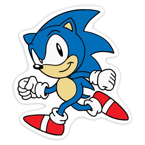 Car & Motorbike Stickers: Classic Sonic Running