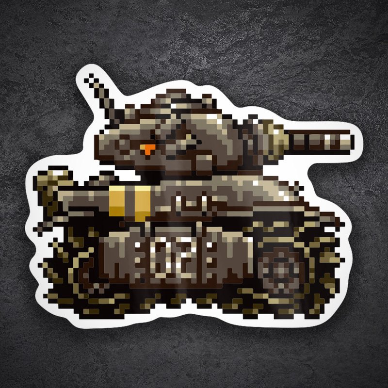 Car & Motorbike Stickers: Metal Slug Tank SV-001 Pixel