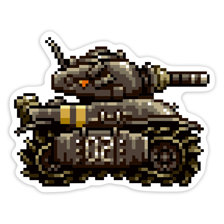 Car & Motorbike Stickers: Metal Slug Tank SV-001 Pixel