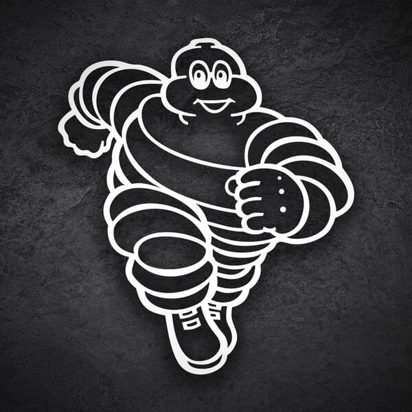 Car & Motorbike Stickers: Michelin Man Running