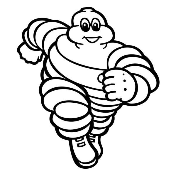 Car & Motorbike Stickers: Michelin Man Running