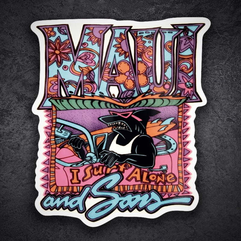 Car & Motorbike Stickers: Maui and Sons I Surf Alone