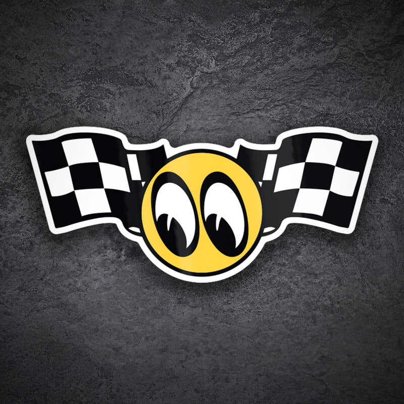 Car & Motorbike Stickers: Mooneyes Racing Flags