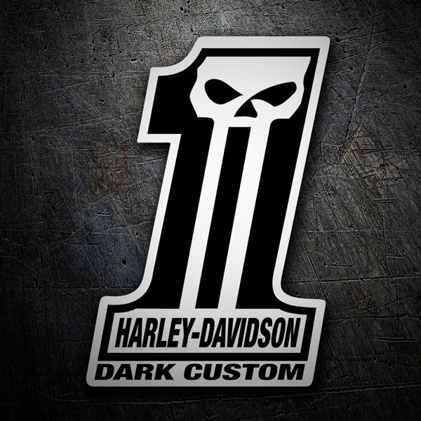 Car & Motorbike Stickers: Harley Davidson #1 Dark Custom