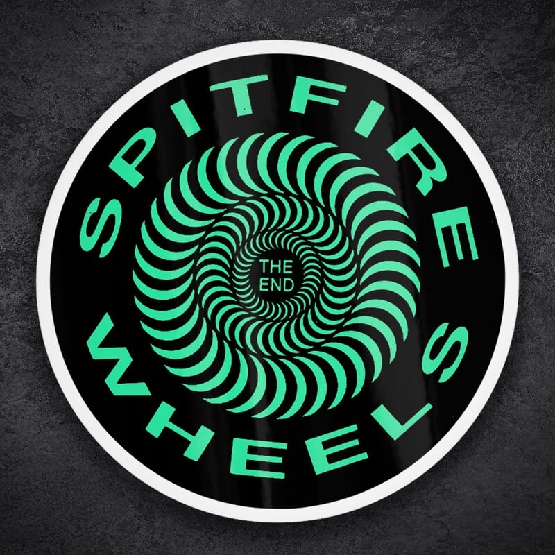 Car & Motorbike Stickers: Spitfire Wheels Green