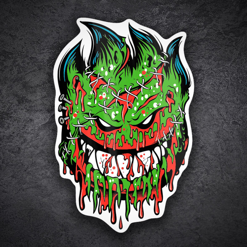 Car & Motorbike Stickers: Spitfire Wheels Zombie