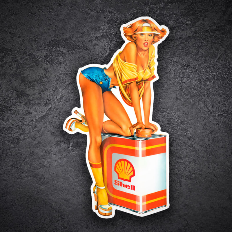 Car & Motorbike Stickers: Shell Pin-Up Vintage