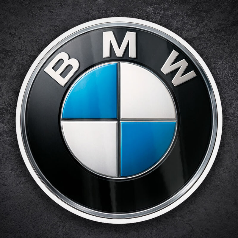 Car & Motorbike Stickers: Classic BMW Logo in Divided Circle