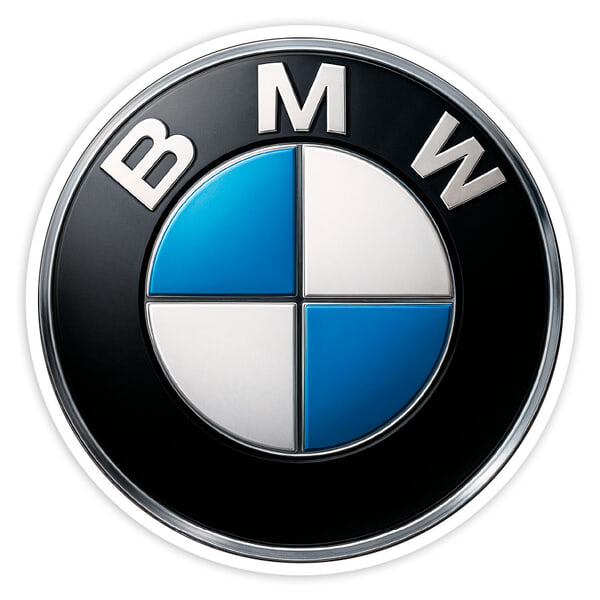 Car & Motorbike Stickers: Classic BMW Logo in Divided Circle