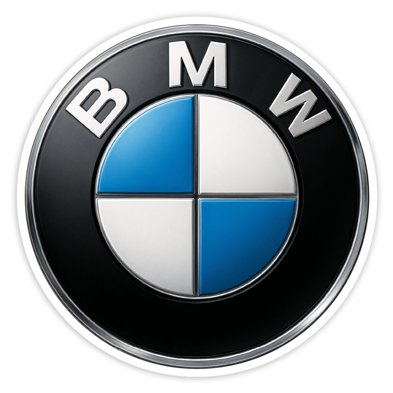 Car & Motorbike Stickers: Classic BMW Logo in Divided Circle