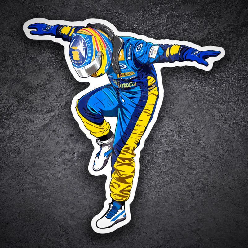 Car & Motorbike Stickers: Fernando Alonso Renault