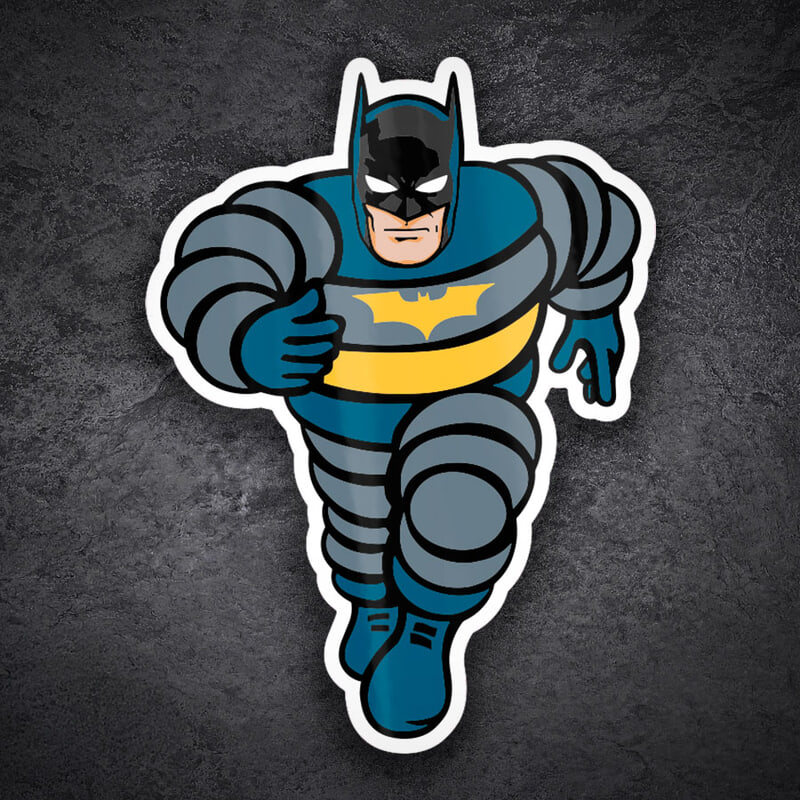 Car & Motorbike Stickers: Batman Bibendum Michelin