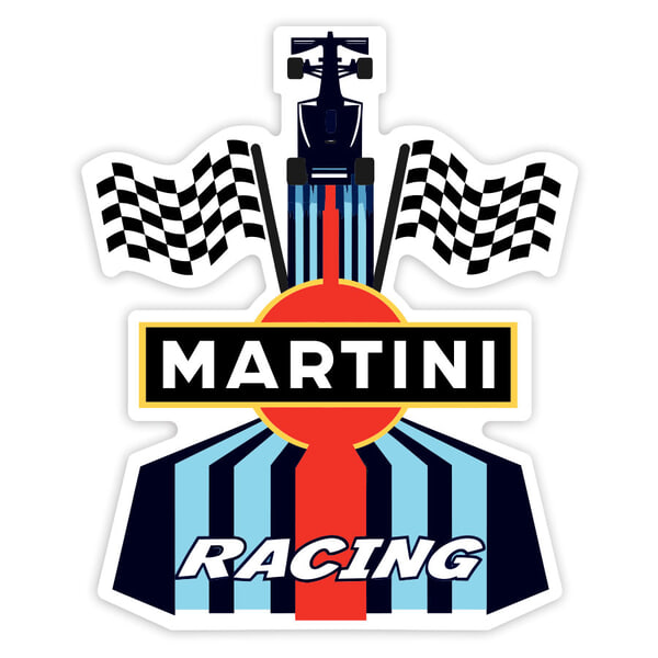 Car & Motorbike Stickers: Martini Racing Formula 1 with Cut Contour